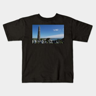 St. Declan’s Monastery overlooking  Ardmore bay Kids T-Shirt